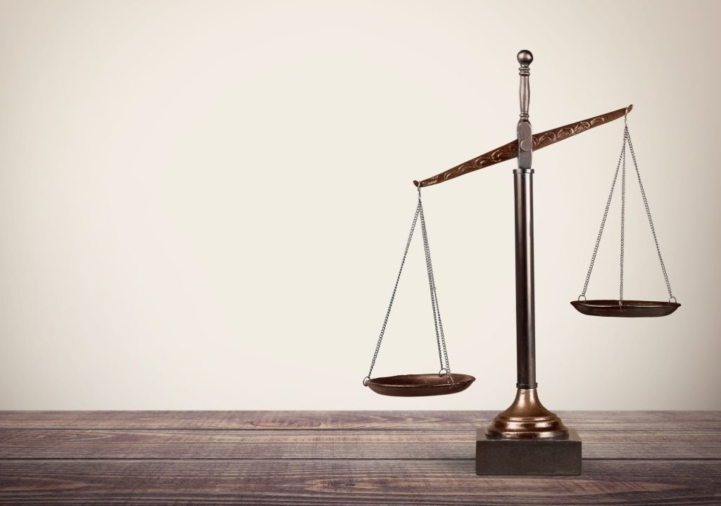 scales on a table